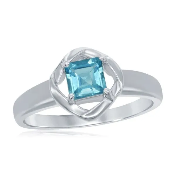 Sterling Silver Blue Topaz Ring Erickson Jewelers Iron Mountain, MI