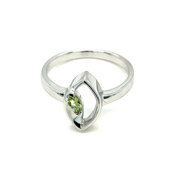 Sterling Silver Peridot Solitaire Ring Erickson Jewelers Iron Mountain, MI