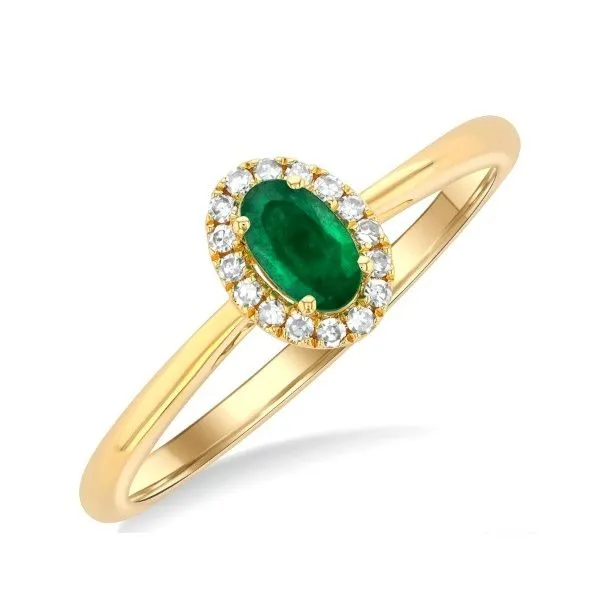 Emerald and Diamond Ring Erickson Jewelers Iron Mountain, MI
