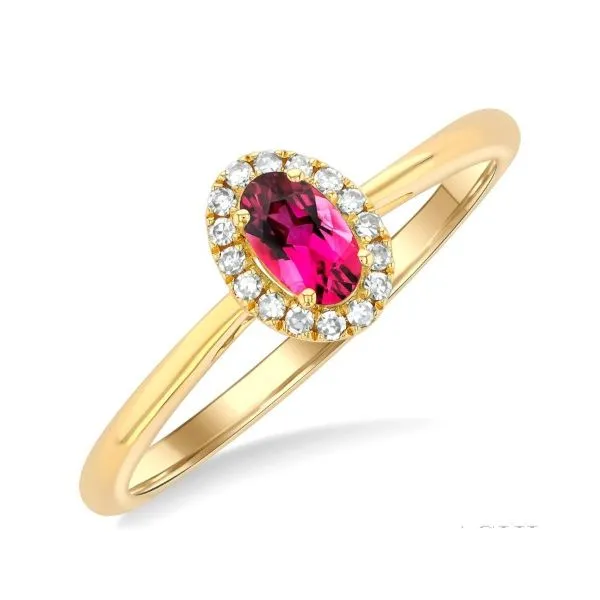 Pink Tourmaline and Diamond Ring Erickson Jewelers Iron Mountain, MI