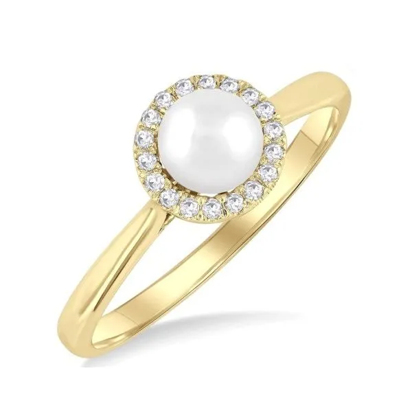 Pearl and Diamond Ring Erickson Jewelers Iron Mountain, MI