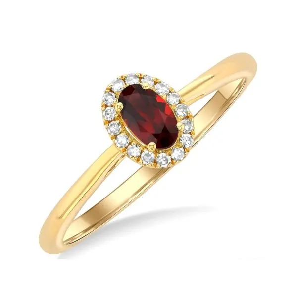 Garnet and Diamond Ring Erickson Jewelers Iron Mountain, MI