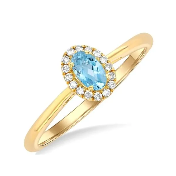 Aquamarine and Diamond Ring Erickson Jewelers Iron Mountain, MI