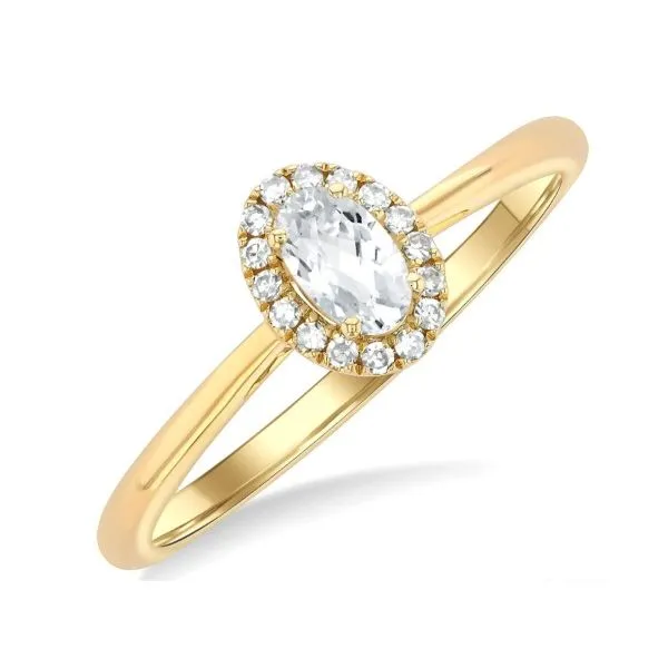 White Topaz and Diamond Ring Erickson Jewelers Iron Mountain, MI