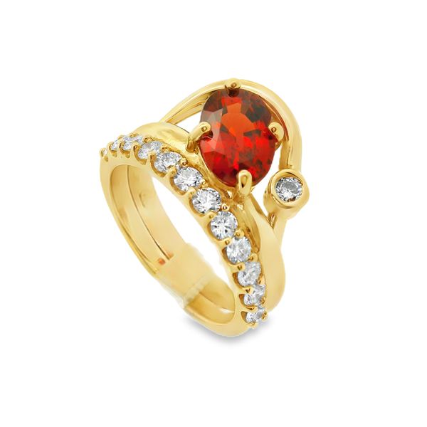 SAPPHIRE AND DIAMOND RING Image 2 Erickson Jewelers Iron Mountain, MI