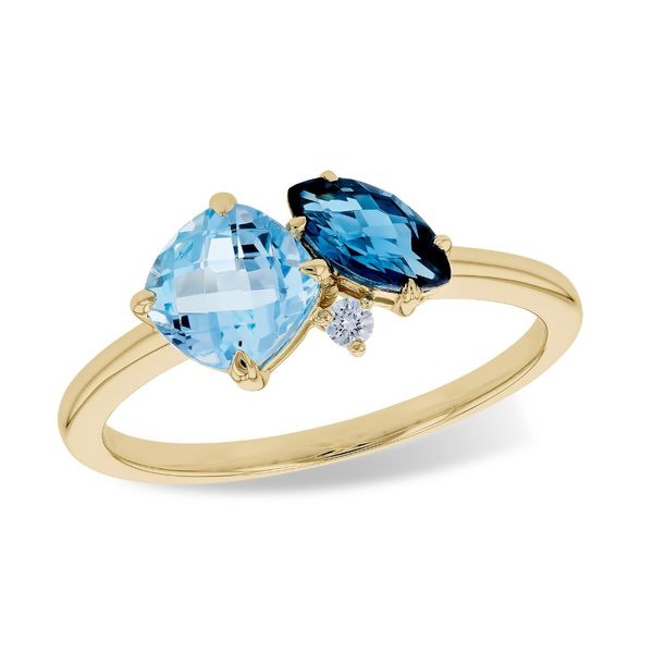 BLUE TOPAZ AND DIAMOND RING Erickson Jewelers Iron Mountain, MI