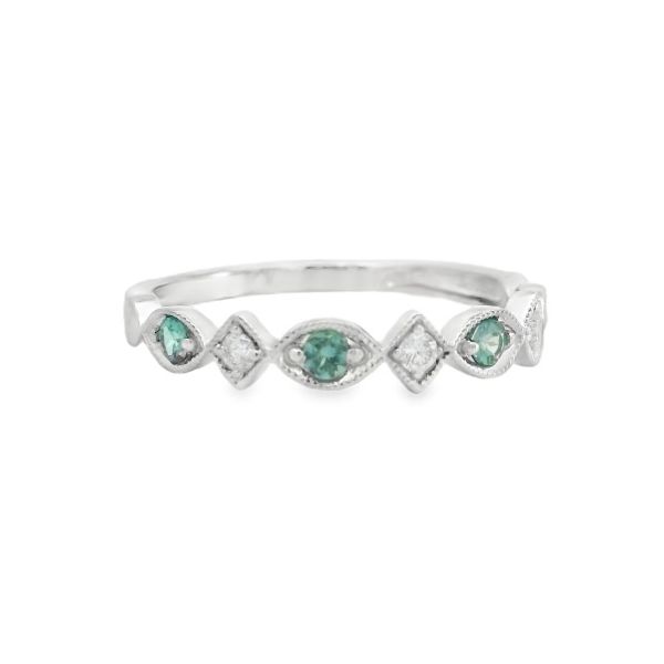 Alexandrite and Diamond June Birthstone Ring Erickson Jewelers Iron Mountain, MI