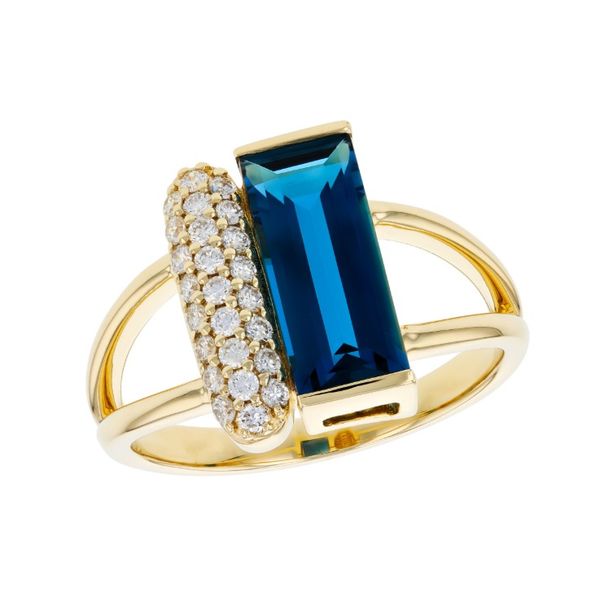 LONDON BLUE TOPAZ AND DIAMOND RING Erickson Jewelers Iron Mountain, MI