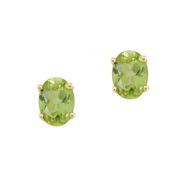 14Kt Yellow Peridot Stud Earrings Erickson Jewelers Iron Mountain, MI