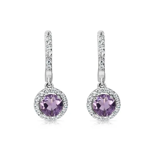 AMETHYST AND WHITE TOPAZ EARRINGS Erickson Jewelers Iron Mountain, MI