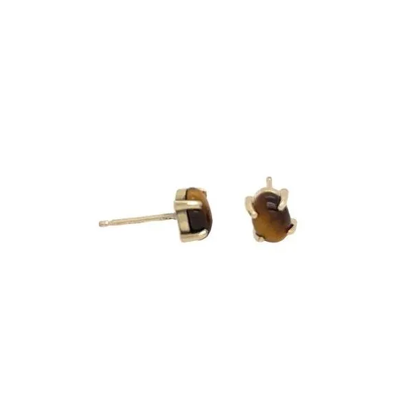14Kt Yellow Tigers Eye Stud Earrings Erickson Jewelers Iron Mountain, MI