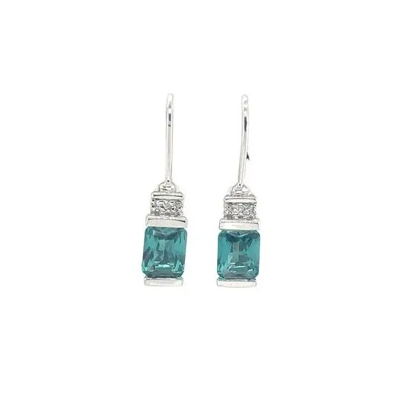 Sterling Silver Caribbean Quartz Earrings Erickson Jewelers Iron Mountain, MI