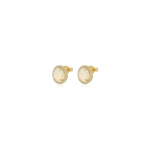 Opal and Diamond Earrings Erickson Jewelers Iron Mountain, MI