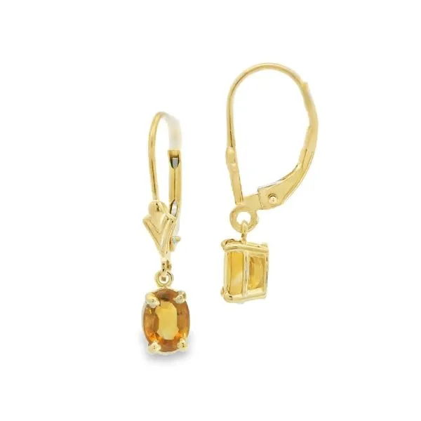 14Kt Yellow Citrine Earrings Erickson Jewelers Iron Mountain, MI