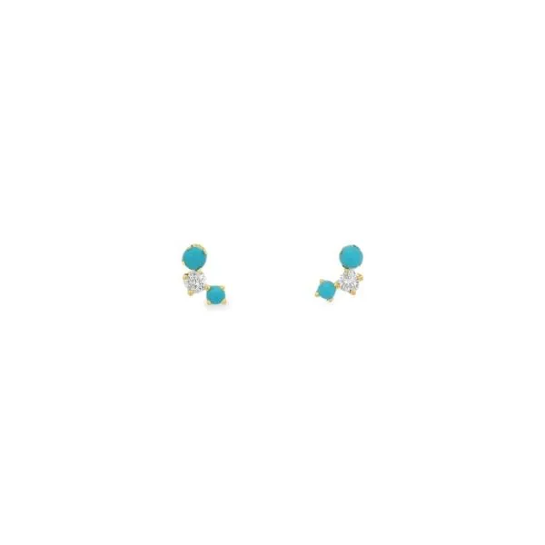 Turquoise and Diamond Earrings Erickson Jewelers Iron Mountain, MI