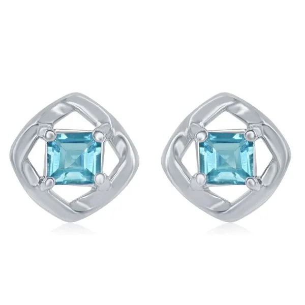 Sterling Silver Blue Topaz Earrings Erickson Jewelers Iron Mountain, MI