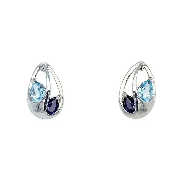 Sterling Silver Blue Topaz and Iolite Ring Erickson Jewelers Iron Mountain, MI