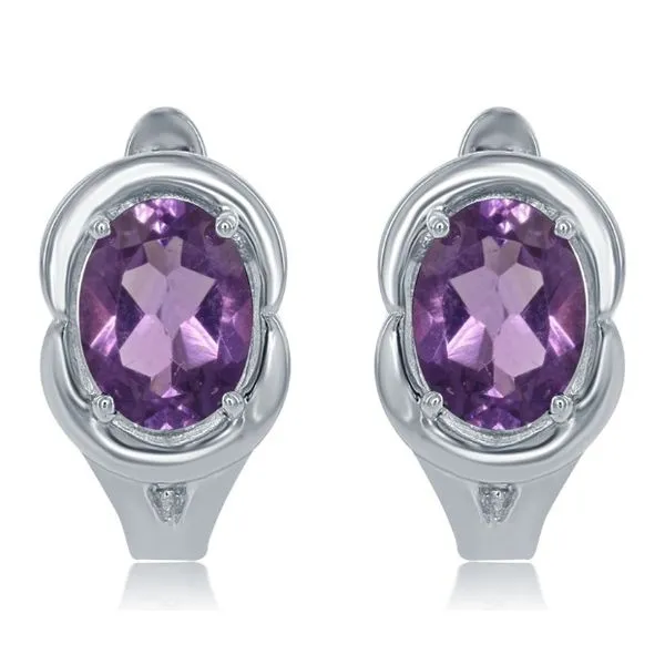 Sterling Silver Amethyst Earrings Erickson Jewelers Iron Mountain, MI