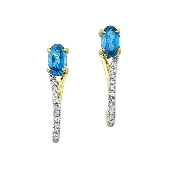 BLUE TOPAZ AND DIAMOND EARRINGS Erickson Jewelers Iron Mountain, MI