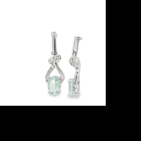 AQUAMARINE AND DIAMOND EARRINGS Erickson Jewelers Iron Mountain, MI