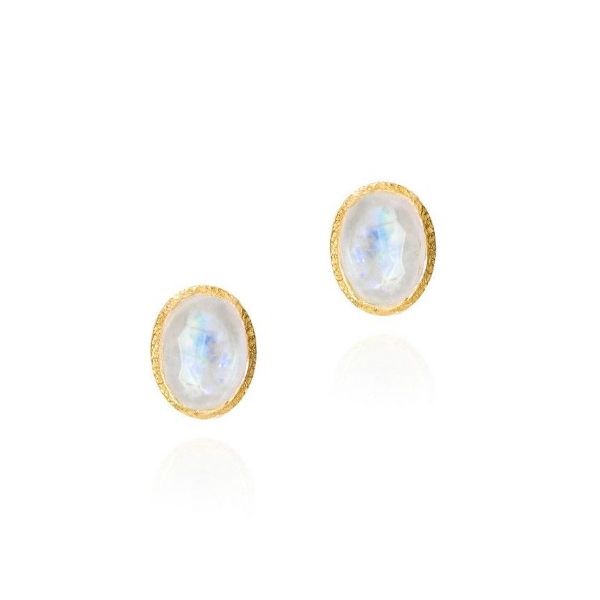 SILVER RAINBOW MOONSTONE EARRINGS Erickson Jewelers Iron Mountain, MI