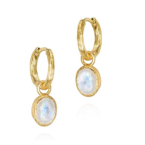 SILVER RAINBOW MOONSTONE EARRINGS Erickson Jewelers Iron Mountain, MI