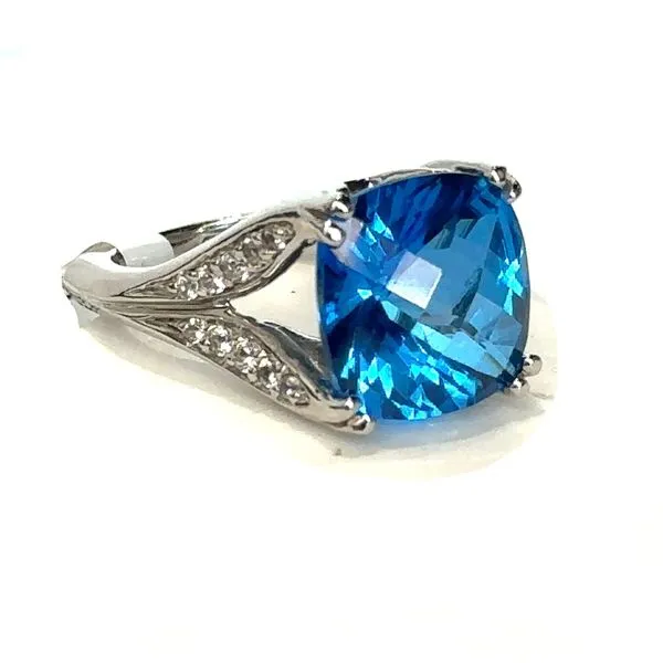 Sterling Silver Kashmire Topaz Ring Image 2 Erickson Jewelers Iron Mountain, MI