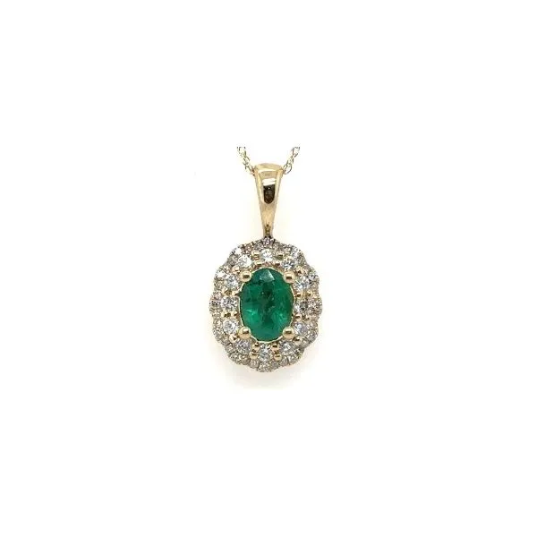 EMERALD AND DIAMOND PENDANT Erickson Jewelers Iron Mountain, MI