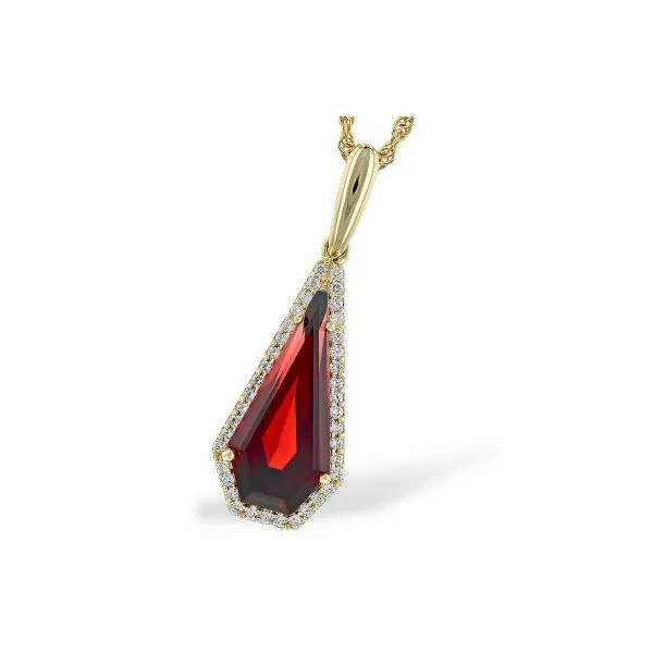 GARNET AND DIAMOND NECKLACE Erickson Jewelers Iron Mountain, MI