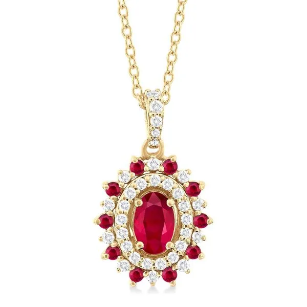 RUBY AND DIAMOND NECKLACE Erickson Jewelers Iron Mountain, MI