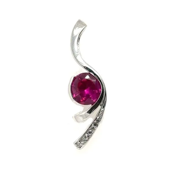 Sterling Silver Pink Topaz Pendant Erickson Jewelers Iron Mountain, MI