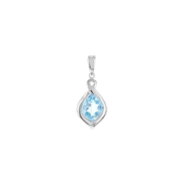 Blue Topaz Drop Pendant Erickson Jewelers Iron Mountain, MI