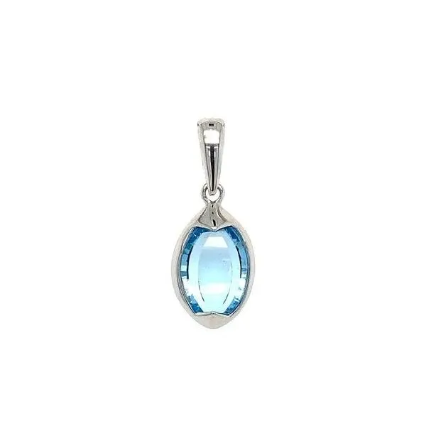 Sterling Silver Blue Topaz Bezel Set Pendant Erickson Jewelers Iron Mountain, MI