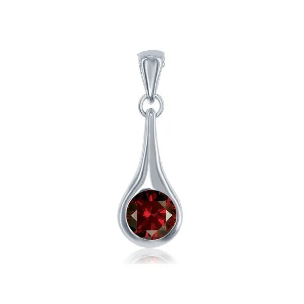 Sterling Silver Garnet Pendant Erickson Jewelers Iron Mountain, MI