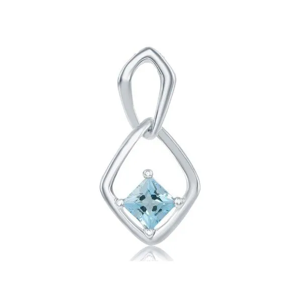 Sterling Silver Blue Topaz Pendant Erickson Jewelers Iron Mountain, MI