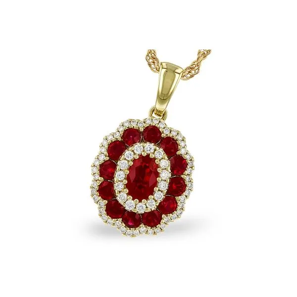 Ruby and Diamond Necklace Erickson Jewelers Iron Mountain, MI