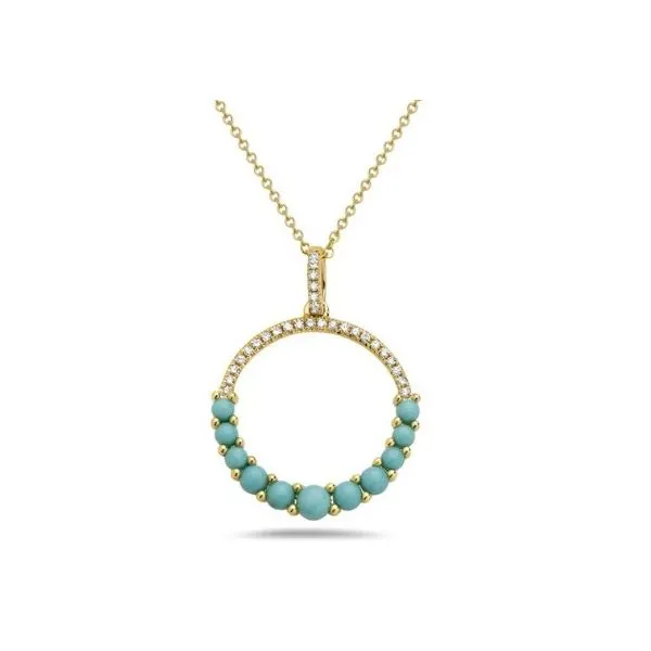 TURQUOISE AND DIAMOND NECKLACE Erickson Jewelers Iron Mountain, MI
