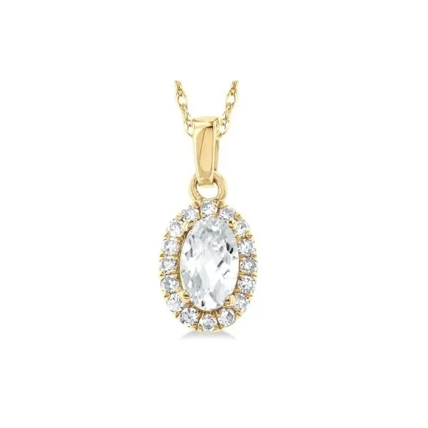 White Topaz and Diamond Necklace Erickson Jewelers Iron Mountain, MI
