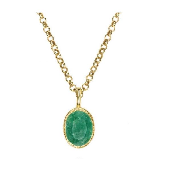 SILVER EMERALD NECKLACE Erickson Jewelers Iron Mountain, MI