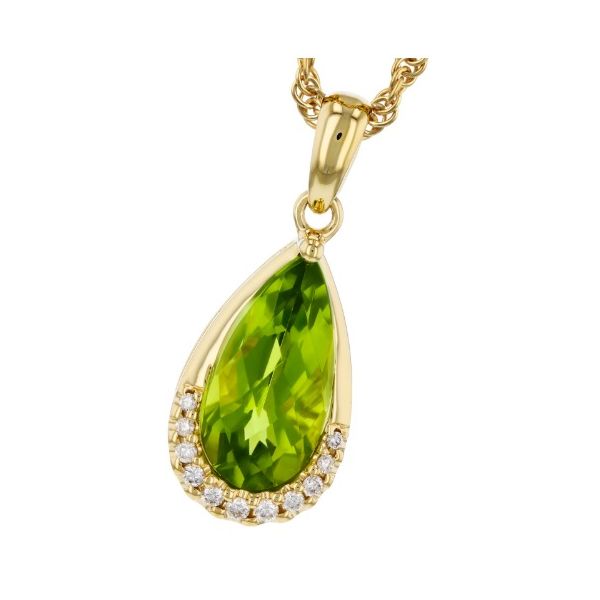 PERIDOT AND DIAMOND NECKLACE Erickson Jewelers Iron Mountain, MI