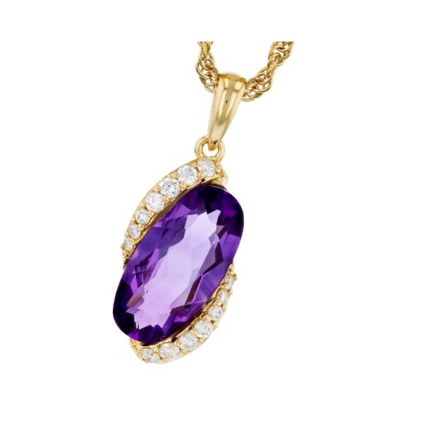 AMETHYST AND DIAMOND NECKLACE Erickson Jewelers Iron Mountain, MI