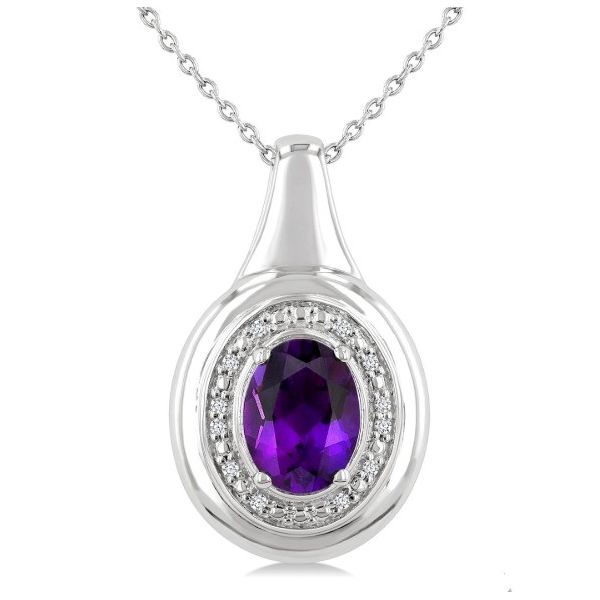 AMETHYST AND DIAMOND NECKLACE Erickson Jewelers Iron Mountain, MI