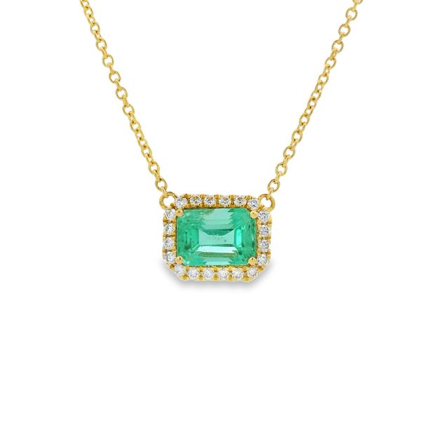 EMERALD AND DIAMOND NECKLACE Erickson Jewelers Iron Mountain, MI