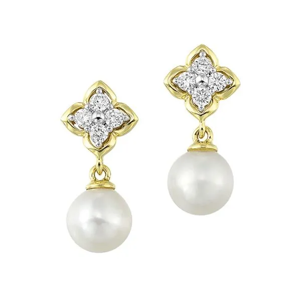 PEARL AND DIAMOND EARRINGS Erickson Jewelers Iron Mountain, MI