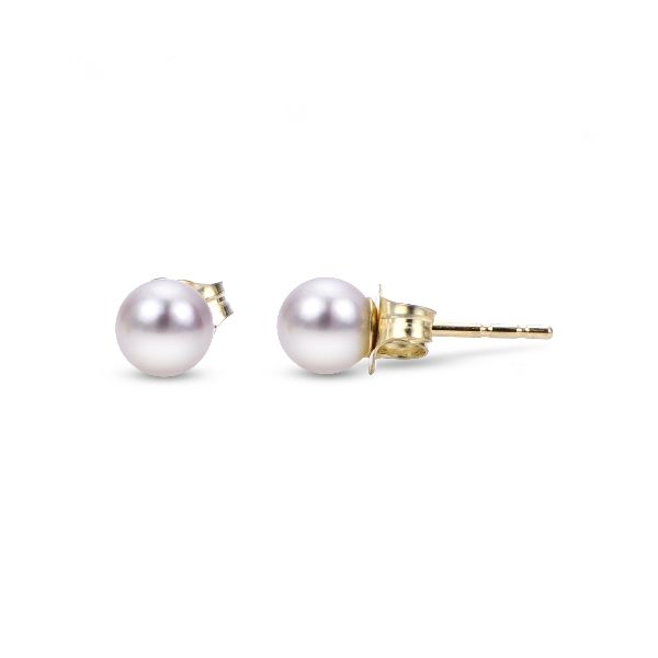 14K Yellow Gold Akoya Pearl Stud Earrings Erickson Jewelers Iron Mountain, MI