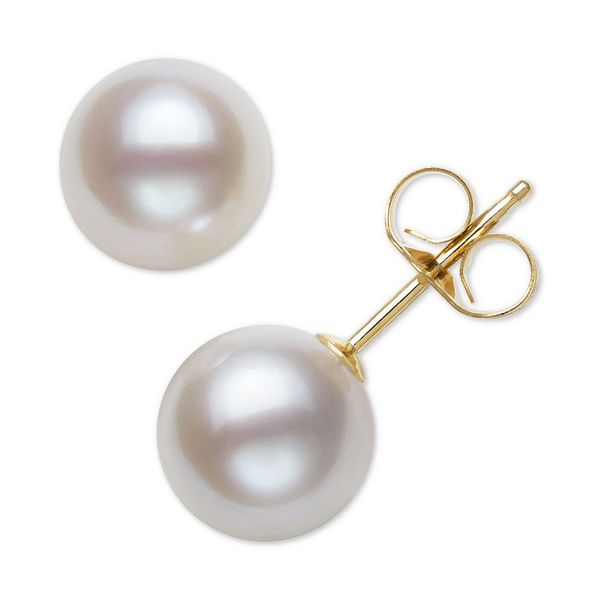 14Kt Yellow Freshwater Pearl Stud Earrings Erickson Jewelers Iron Mountain, MI