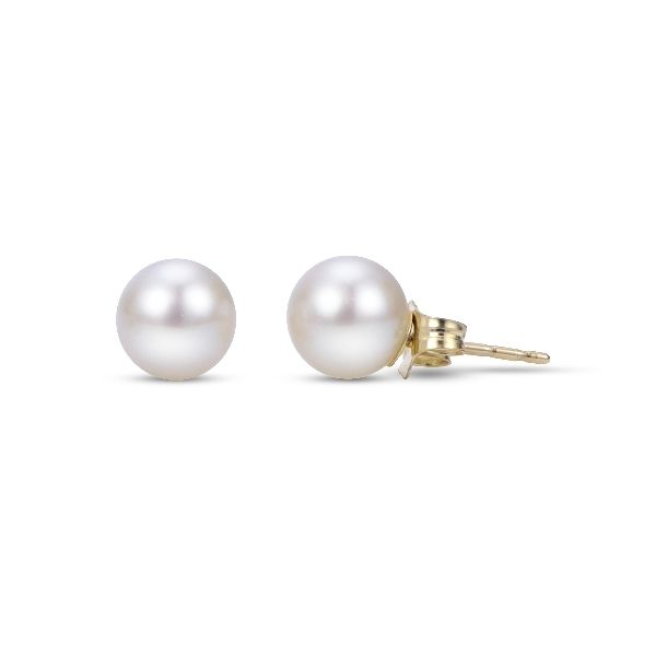 14K Yellow Gold Pearl Stud Earrings Erickson Jewelers Iron Mountain, MI