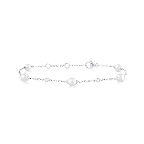 14Kt White Gold Pearl Bracelet Erickson Jewelers Iron Mountain, MI