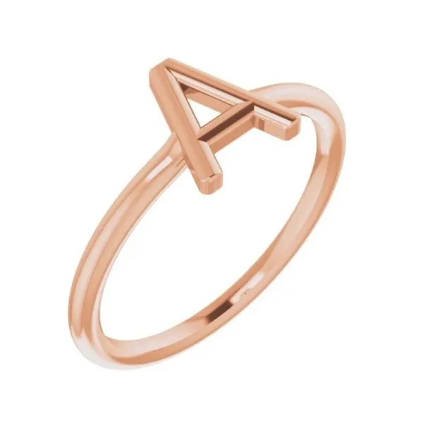 Yellow Gold Initial Ring Erickson Jewelers Iron Mountain, MI