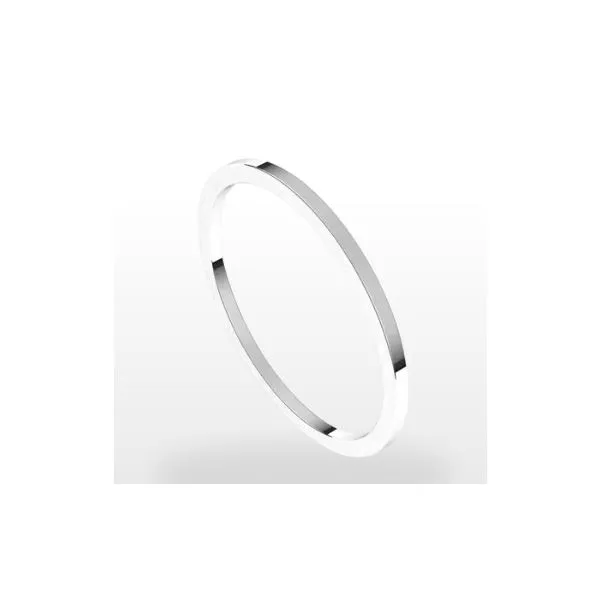 14K White Gold 1mm Flat Band Erickson Jewelers Iron Mountain, MI